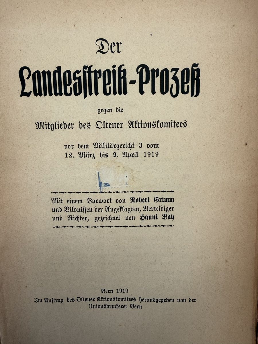 Libri: Der Landesstreik vor Kriegsgericht – Usato da Winterthur venduto da romaroma 1
