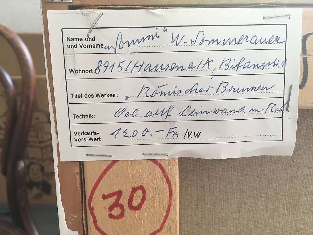 Gemälde: Römischer Brunnen Ölgemälde auf Leinwand – Gebraucht aus Hausen am Albis von WalterWood 2