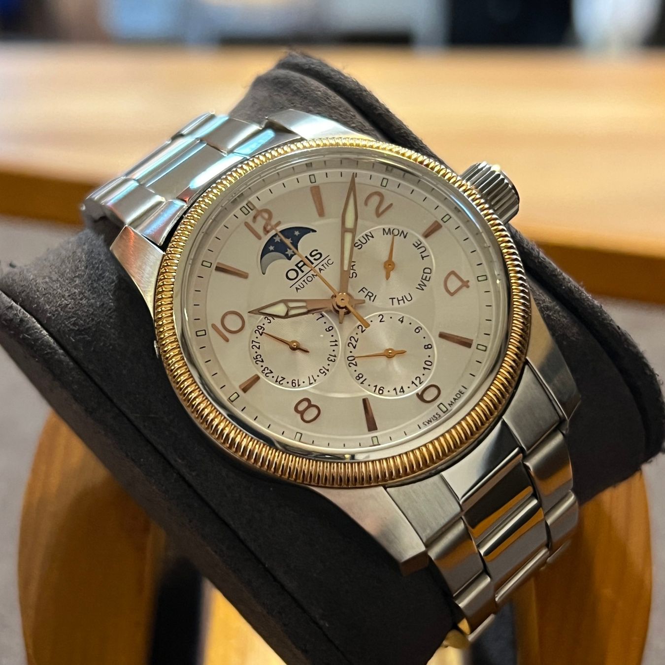 Oris Orologi: Oris Big Crown Complication Automatic Moonphase 01 582 7627 – Usato da Carouge GE venduto da Watchaser 7