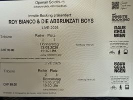 Roy Bianco & Die Abrunzi Boys Solothurn 13.08.2026 2 Tickets