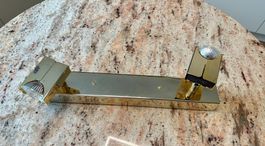 Deckenleuchte mit 2 Spots / Messingfarben