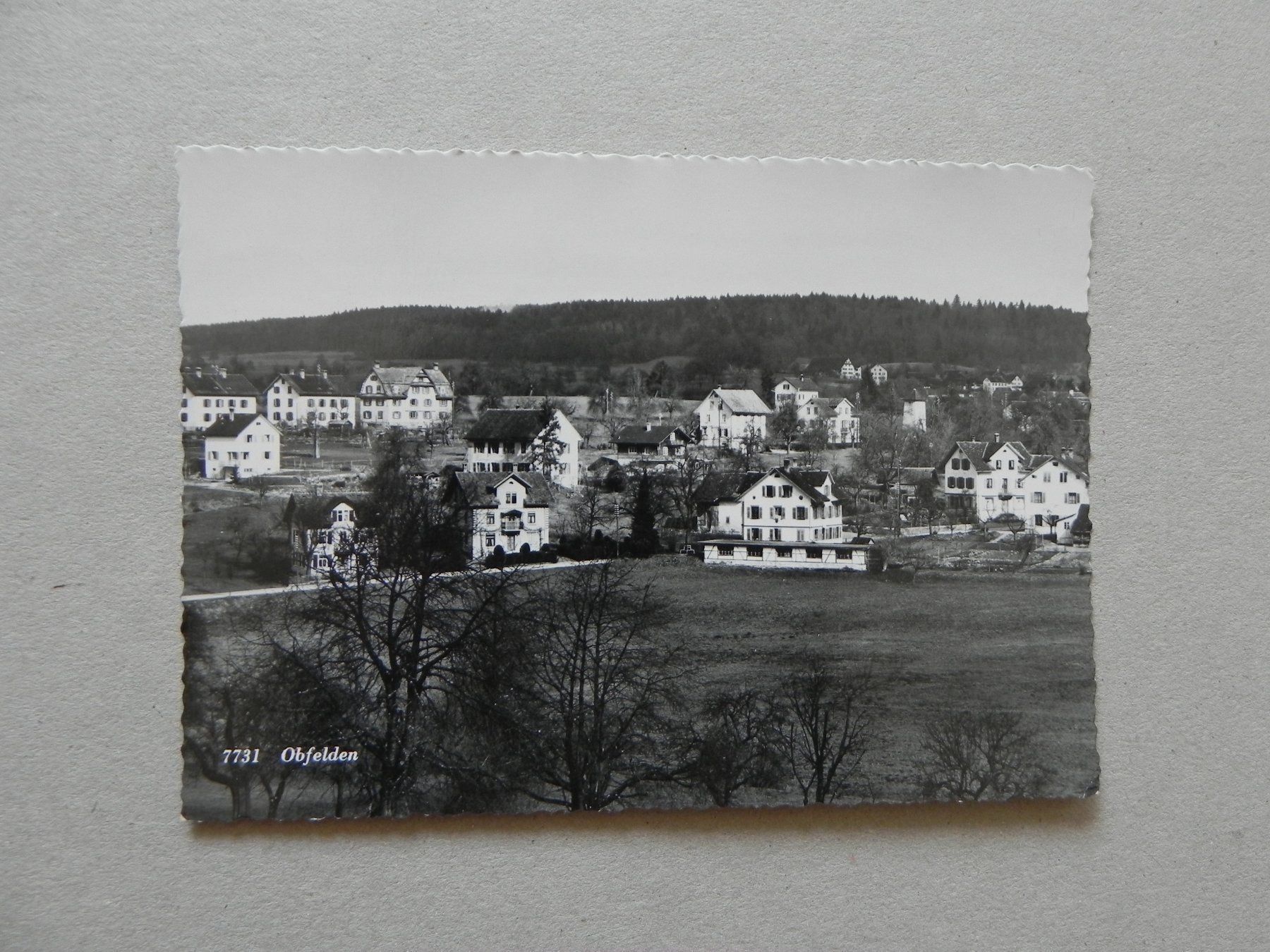 Cartoline postali: Ansichtskarte Karte Obfelden ZH 1950 – Usato da Siebnen venduto da krimsie