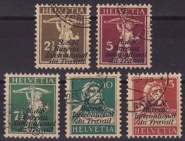 Dienstmarken BIT Satz SBK-Nr. 24-28 (Ausgabe 1927-1928)