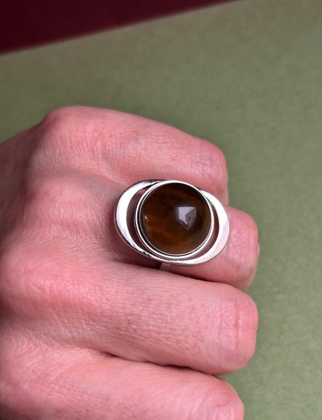 Anelli: Silberring Retro Tigerauge (52) – Usato da Laufen venduto da Bellebellezza 4
