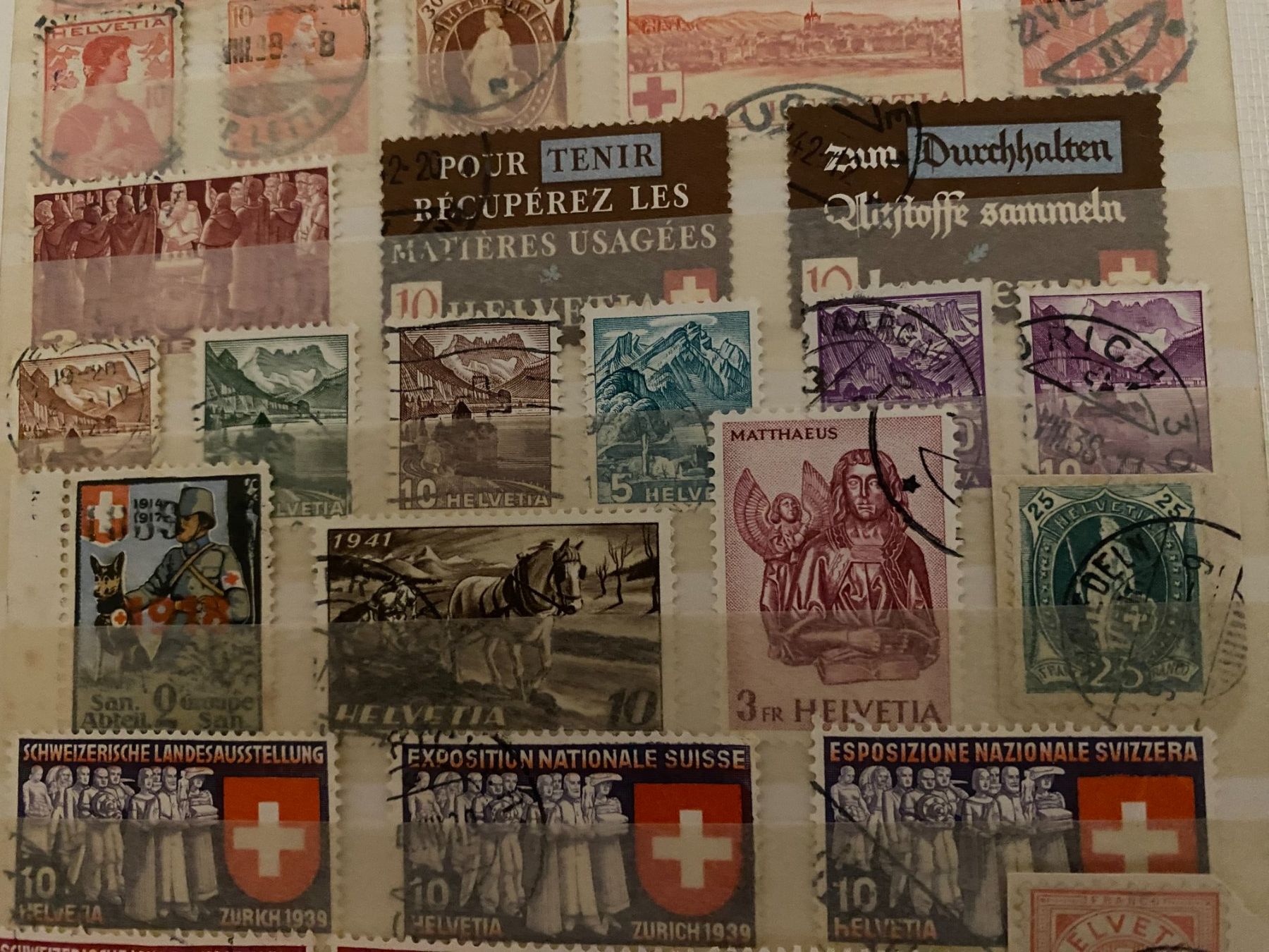 Tutti i francobolli: Alte Briefmarken Sammlung Schweiz .37Stuck – Usato da matten b. interlaken venduto da jfran17 2