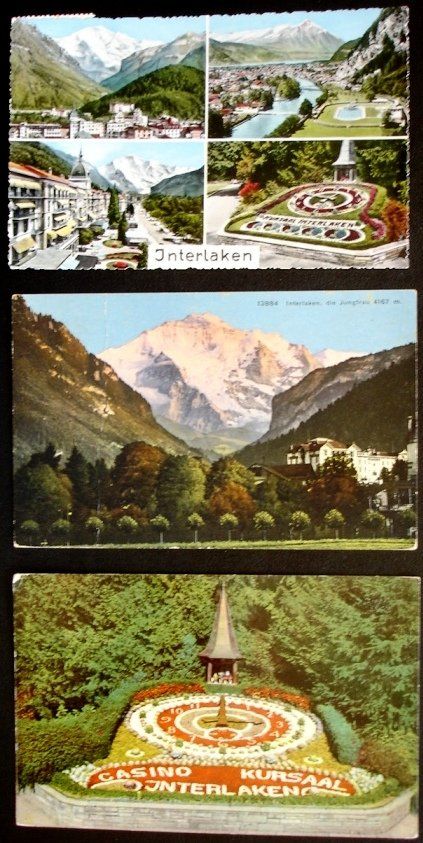 Cartoline postali: 3 Ansichtskarten INTERLAKEN – Usato da Jona venduto da philajona