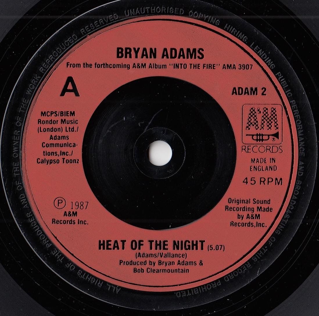 Dischi in vinile: Bryan Adams Vinyl Single von 1987 – Usato da Volketswil venduto da Abcrecords 2