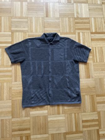 Polohemd kurzarm Herren Grau Gestrickt Grösse XL