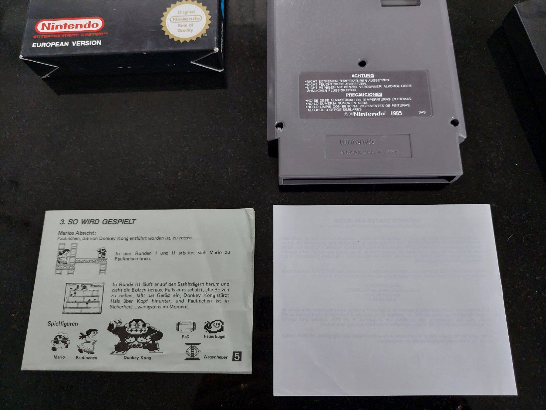 Nintendo Giochi: DONKEY KONG (PAL) - NINTENDO NES – Usato da Spiegel b. Bern venduto da Natix 7