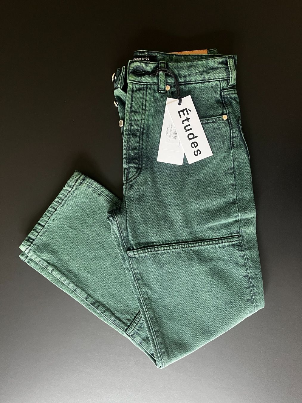 Jeans: ETUDES PANELLED DENIM GREEN – Nuovo e nell'imballaggio originale da Zürich venduto da wst_nd8z 1