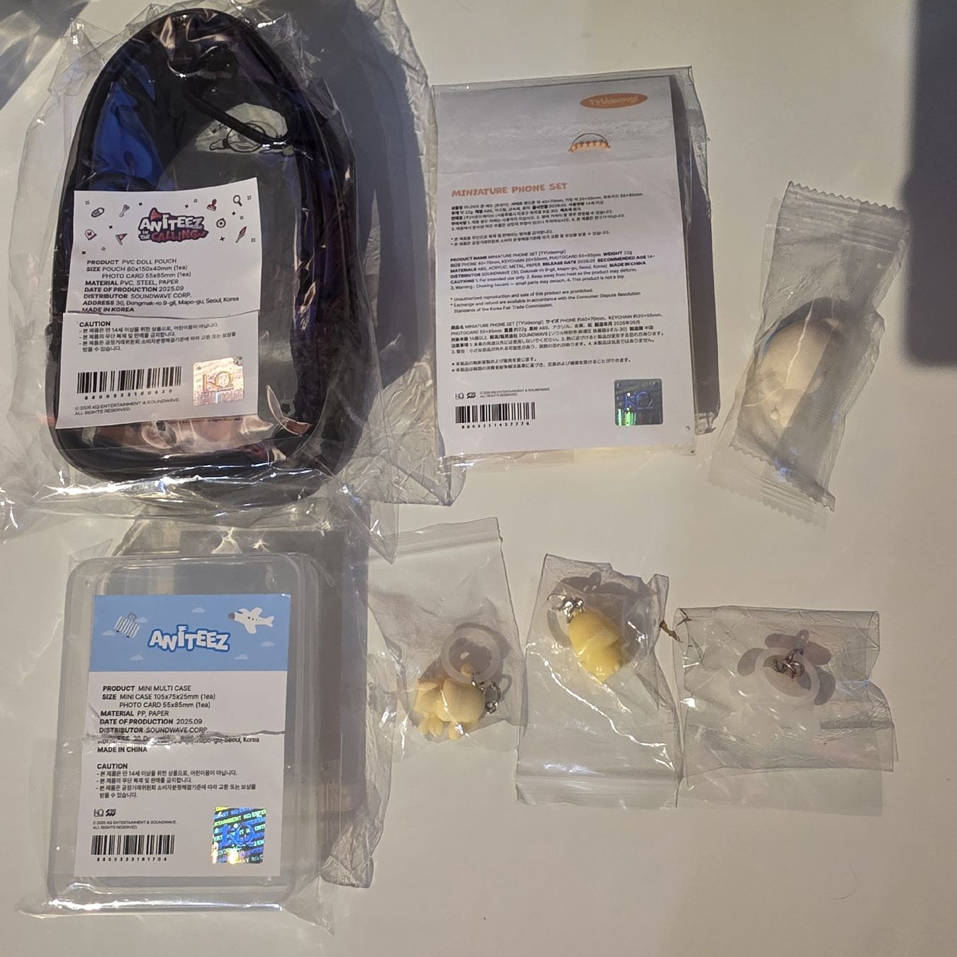Portachiavi: ateez / aniteez diverse merch set / figurine / pouch / case  – Usato da Vevey venduto da Shelovesyu._.u 1