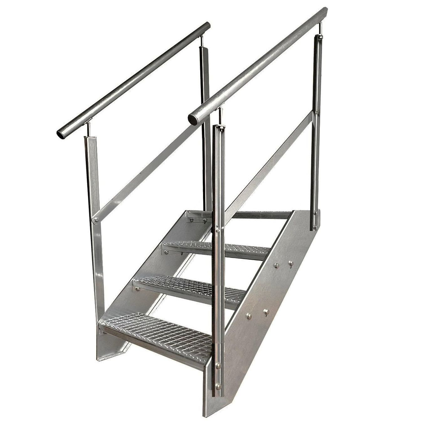 Altro: Stahltreppe 4 Stufen+Geländer 100x76cm – Nuovo e nell'imballaggio originale da Bottighofen venduto da zaap