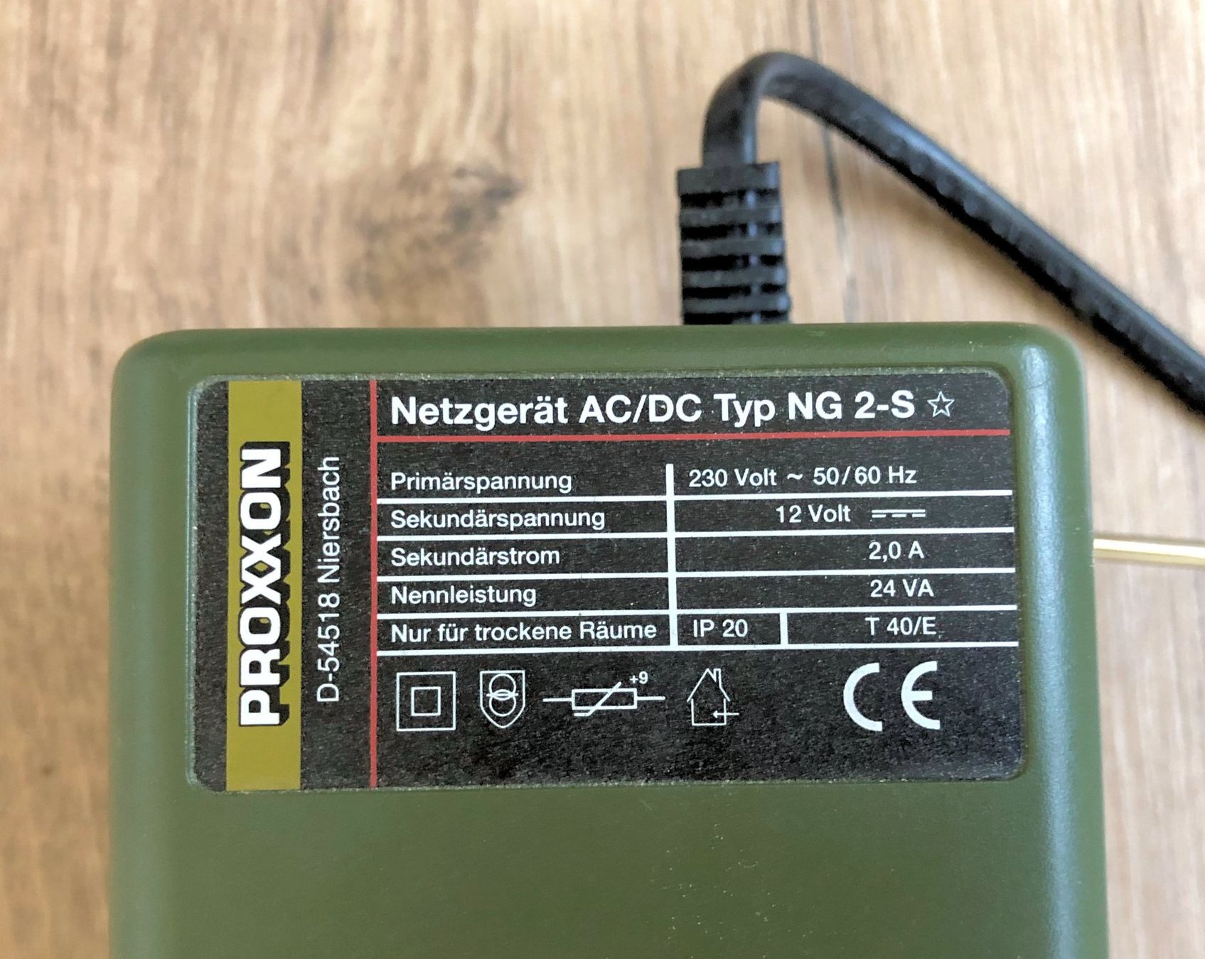 Caricabatterie: Proxxon Netzgerät AC/DC TUP NG 2-S – Usato da Rüti ZH venduto da Jasna89 2