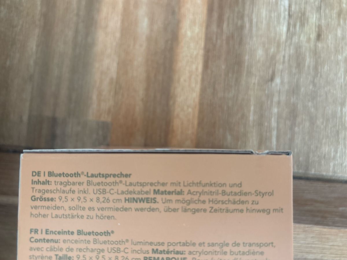 Casse acustiche: Bluetooth Lautsprecher inkl. Ladekabel neu – Nuovo e nell'imballaggio originale da Wallisellen venduto da ASZT 4