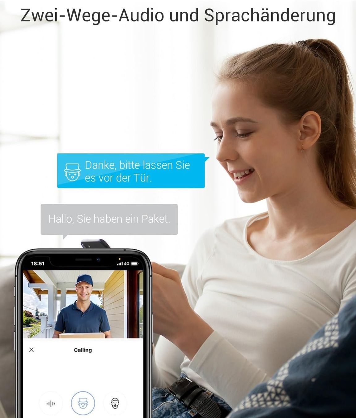Sistemi d'allarme: WLAN Türklingel mit 166° Weitwinkel und PIR-Sensor – Nuovo e nell'imballaggio originale da Nuglar venduto da SaleRitter 3