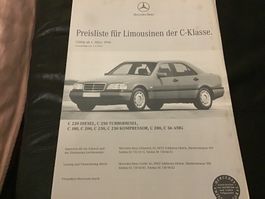 Mercedes-Benz C-Klasse Preisliste 6 Seiten März 1996