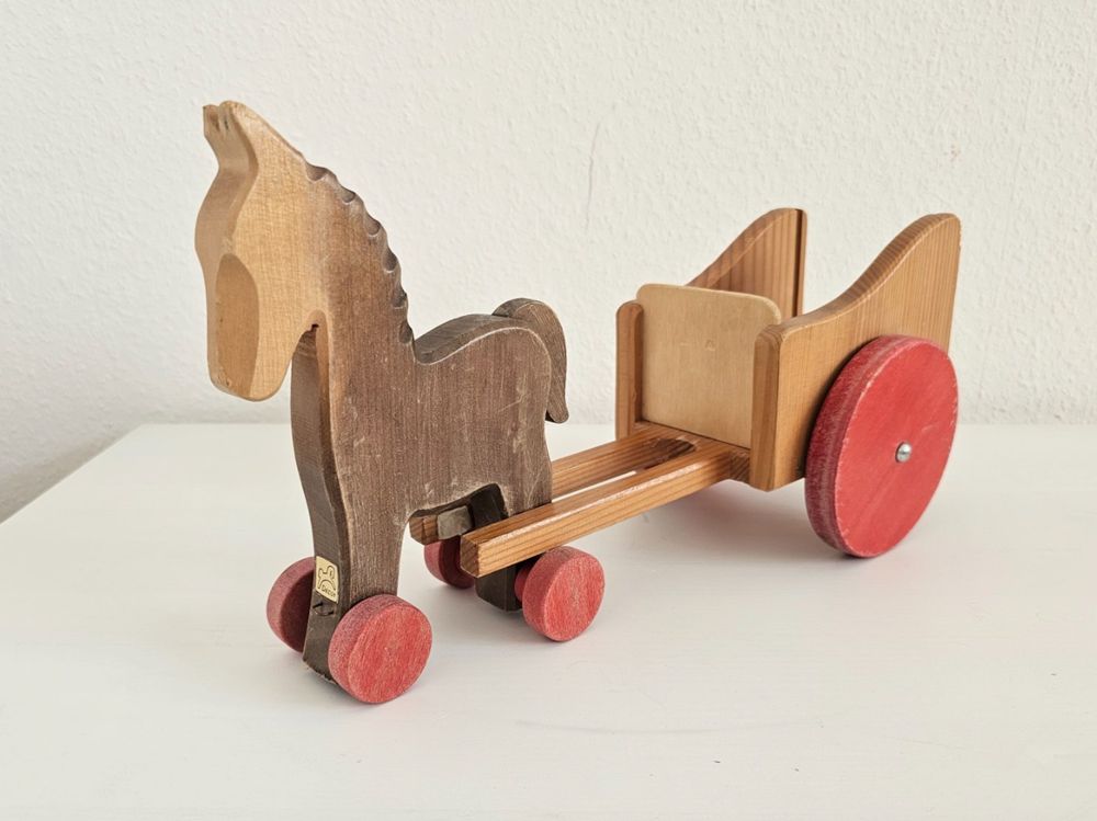 Jouets: Pferd mit Wagen Holz Spielzeug Decor Vintage – D'occasion à Pfäffikon ZH par eric0113 4