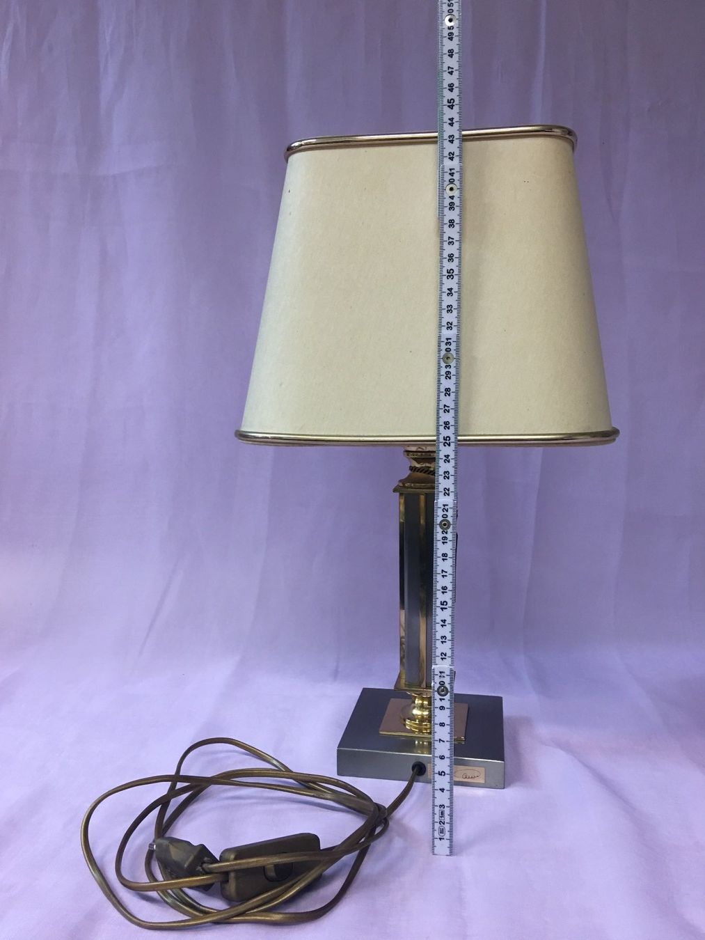 Lampen: Elegante JJS Tischlampe, Messing & Chrom, Designlampe. – Gebraucht aus Olten von ELHANDEL 6