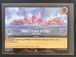 Lorcana MAUI’S PLACE OF EXILE 202/204 EN-3 Rare