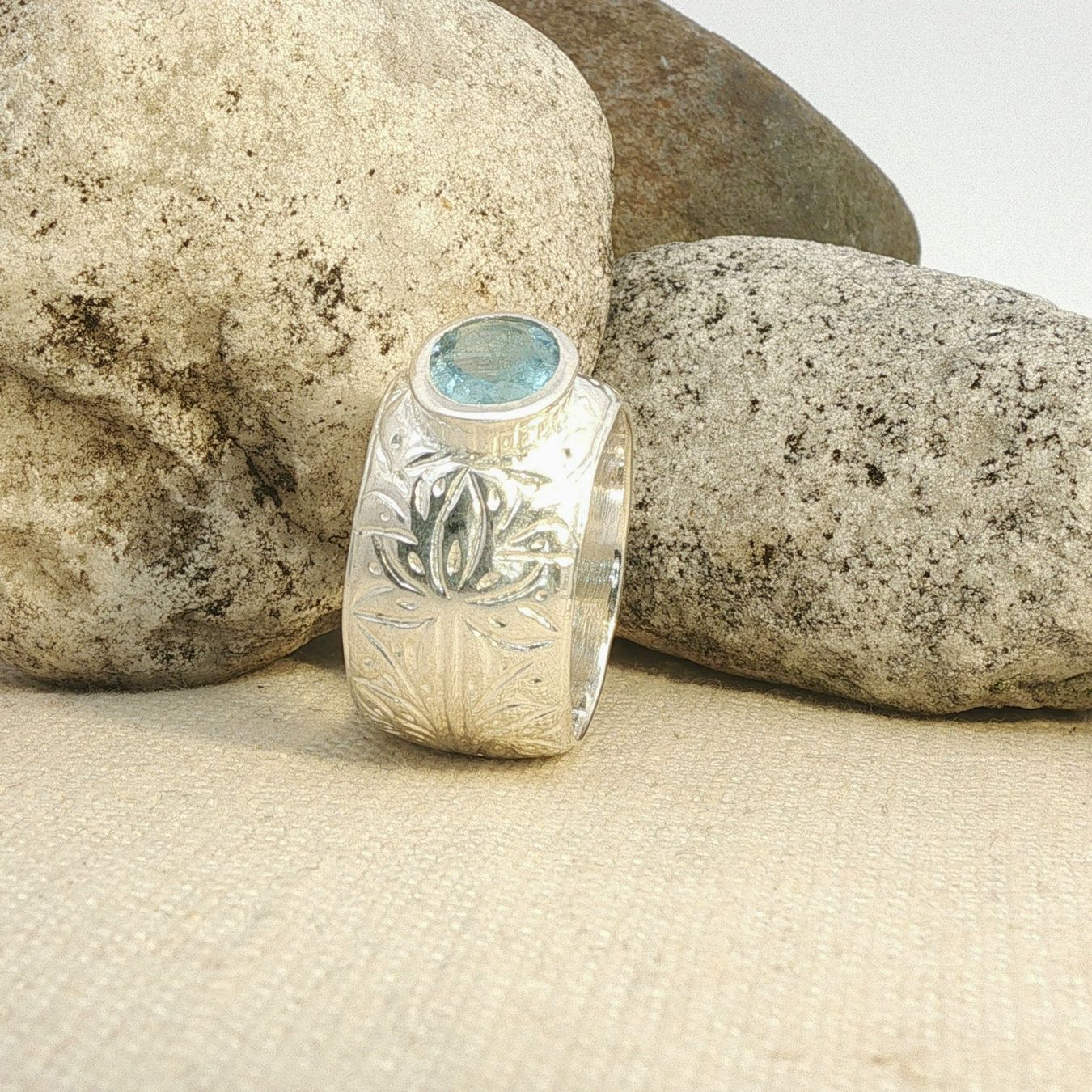 Olga Ribler Anelli: Aquamarin Ring - Sterling Silber 925 - Grösse 56 – Nuovo (secondo la descrizione) da Luzern venduto da Schmuckoutlet 8