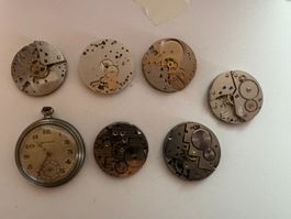 TASCHENUHREN WERKE LOT FÜR ERSATZTEILE