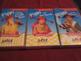 Pippi Langstrumpf 3 Folgen auf 3 VHS