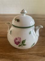 Vintage Augarten Wien Austria Porcelain Sugar Bowl Roses