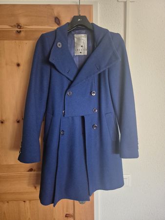 Designer Wollmantel Blau – Gr 36