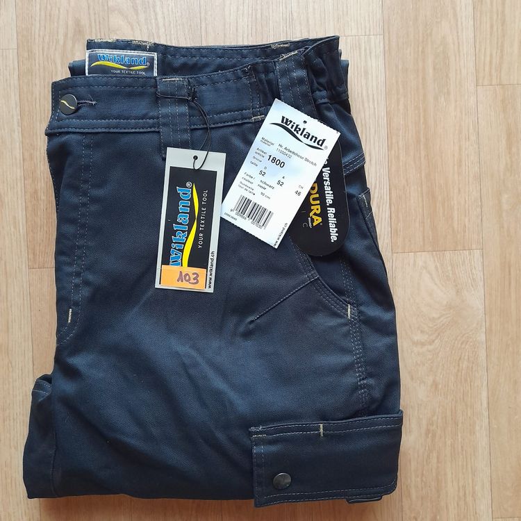 Stretch Arbeitshose Herren Bundhose Arbeitsbekleidung Knietaschen Gr
