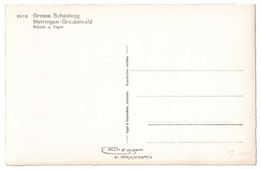 Cartoline postali: Grosse Scheidegg um 1935 – Usato da Frauenfeld venduto da POML 1