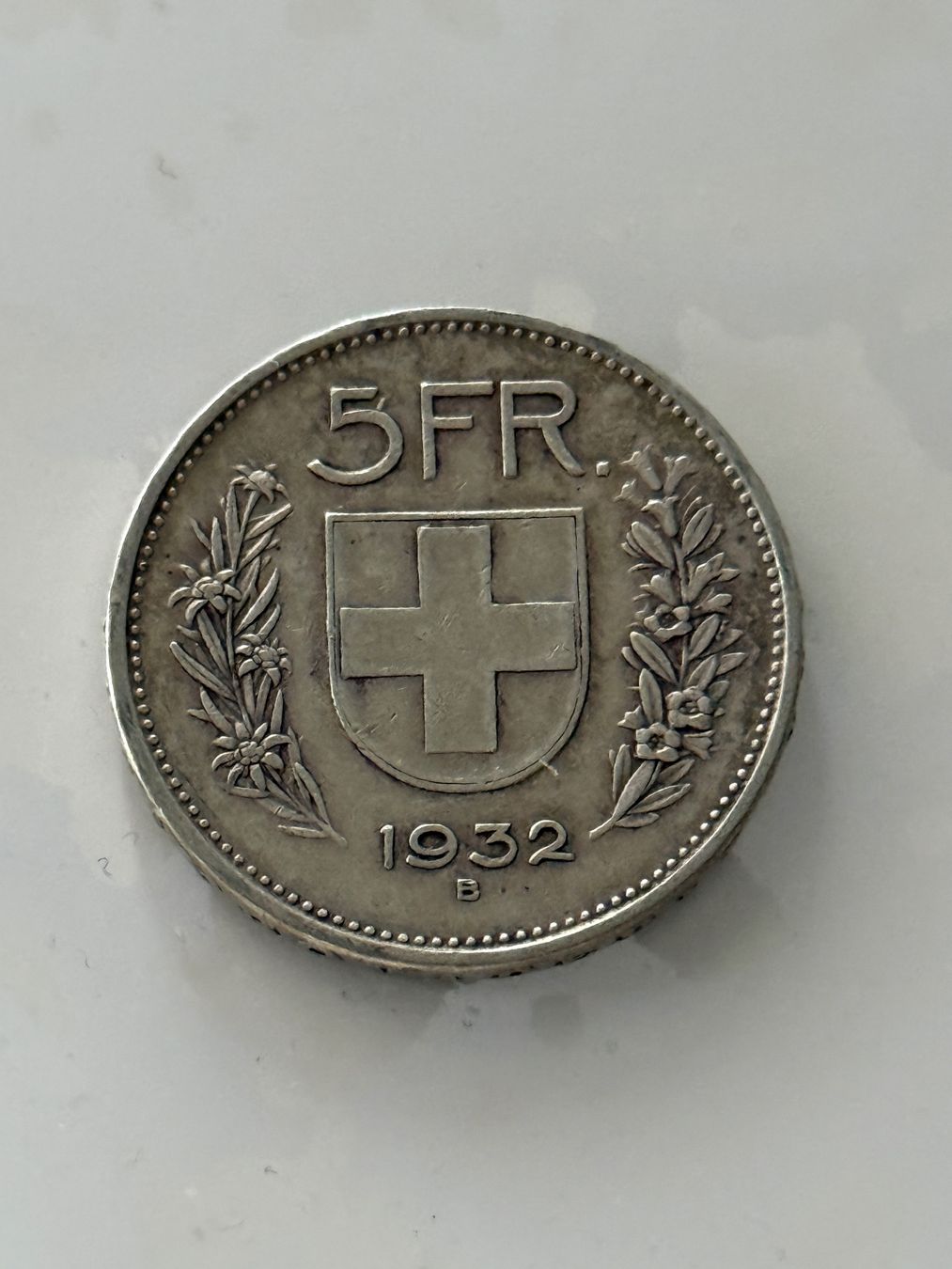 Alle Münzen: 5 Franken 1932  Silber – Gebraucht aus Wallisellen von SWISS_SILVER1 1