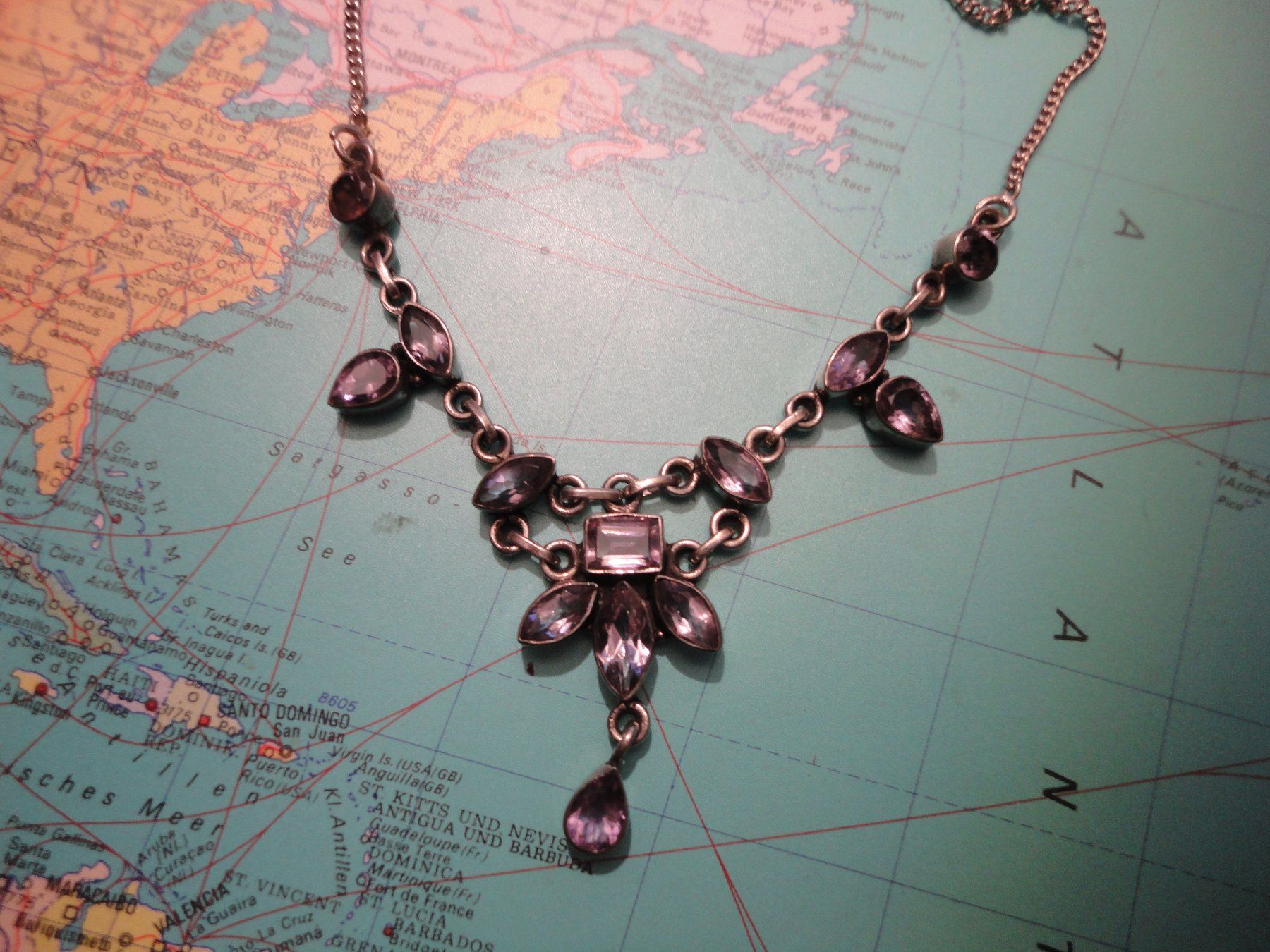 Catenine: Collier, Silber, mit Amethisten – Usato da Bischofszell venduto da Joachim-115 1