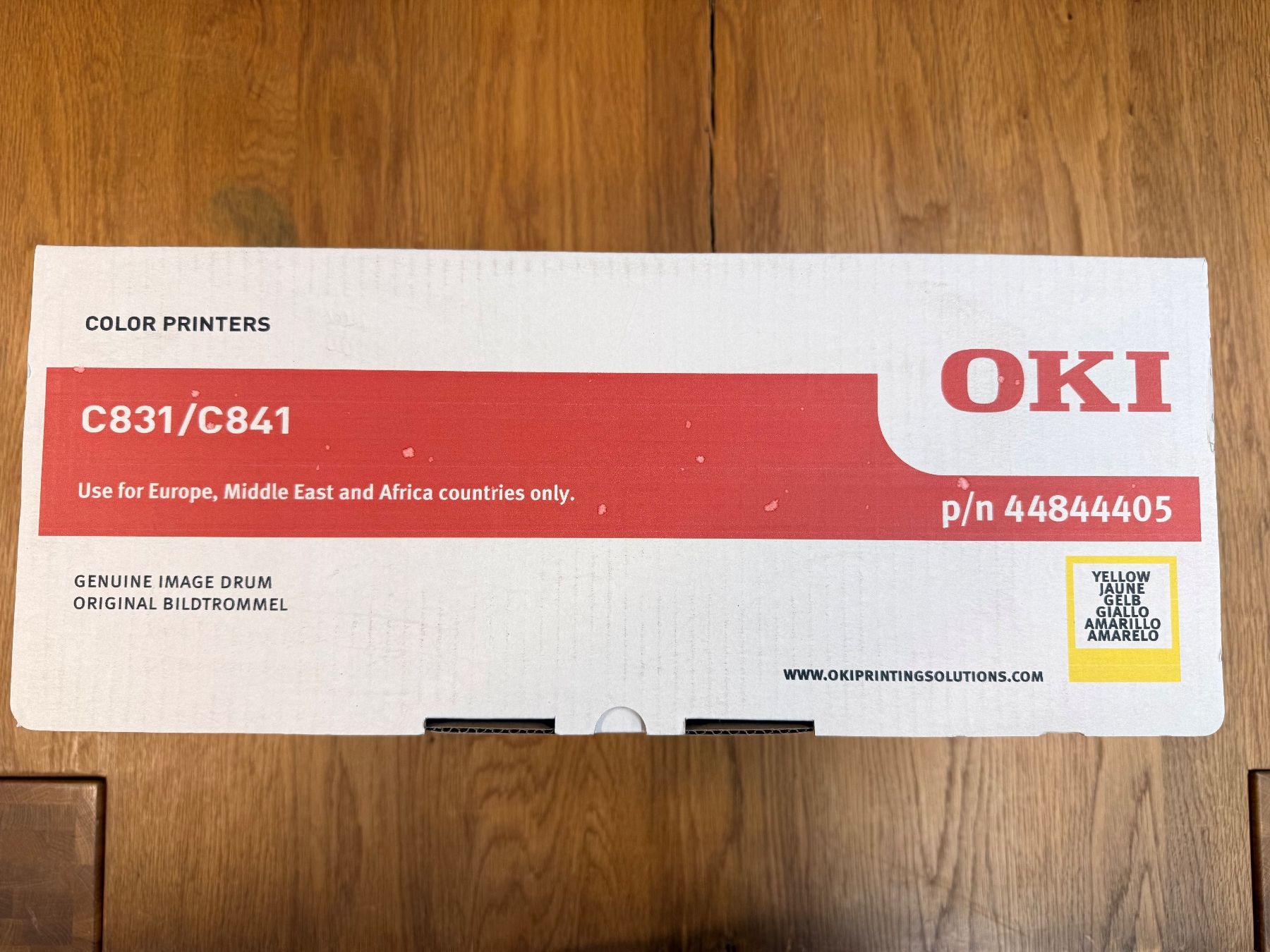 Oki Cartucce per stampanti & toner: Oki Bildtrommel Yellow p/n 44844405 C831/C841 – Nuovo e nell'imballaggio originale da Wil SG venduto da gianon 1