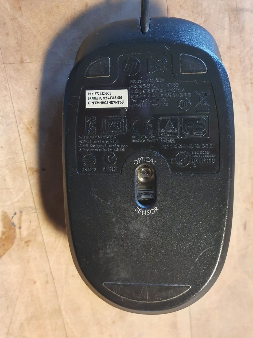 Hewlett Packard Mouse: HP USB-Computermaus Kabelgebunden – Usato da Zürich venduto da loosebone 1