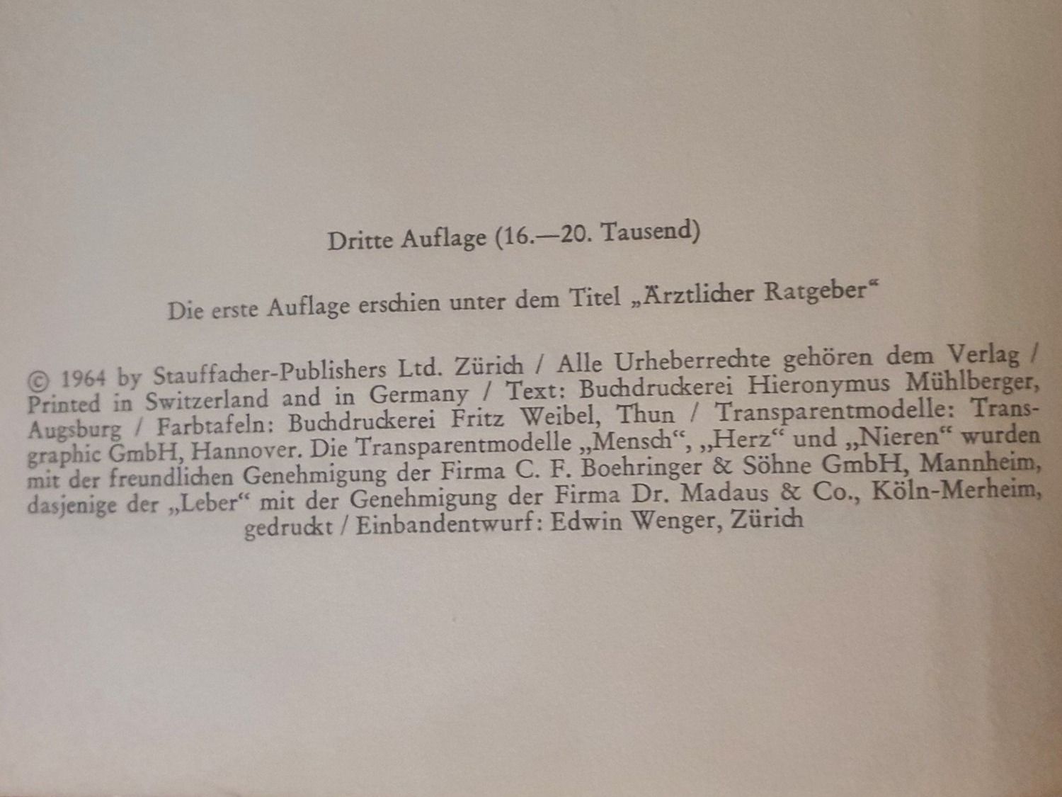 Bücher: Stauffachers grosser Hausarzt – Gebraucht aus Langnau am Albis von jer_pm72 4