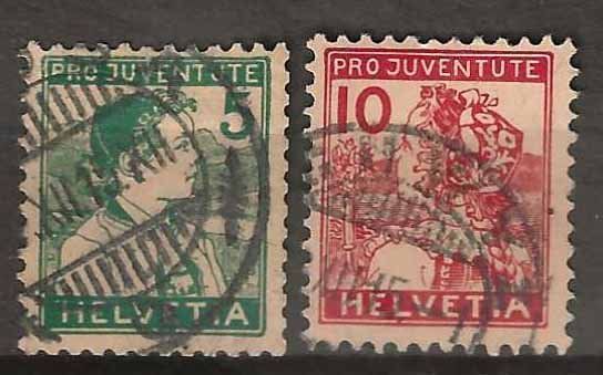 Alle Briefmarken: PJ015 - Pro Juventute 1915 obl. – Gebraucht aus Trélex von Phil_Albert