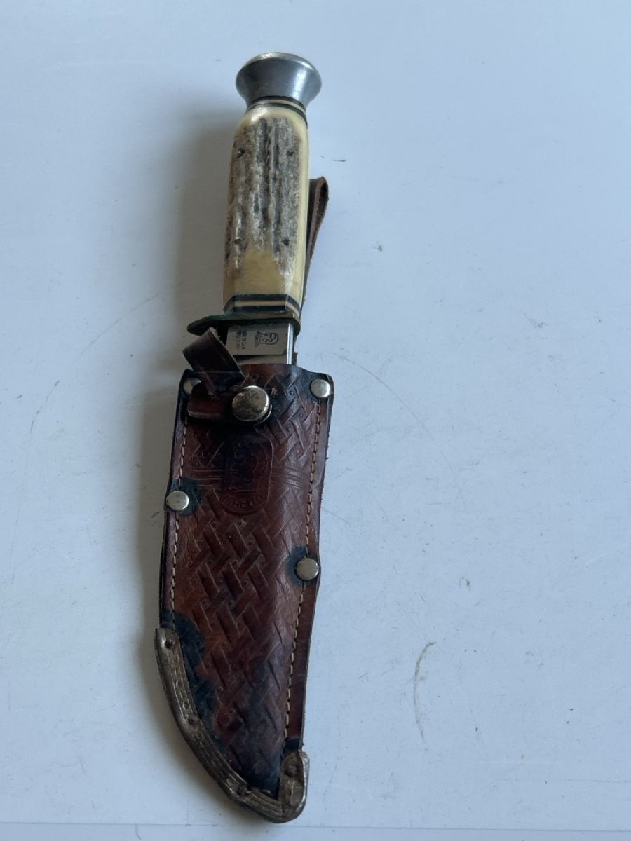 Solingen Zubehör: Jagdmesser mit Hirschhornschale und Scheide(S29) – Gebraucht aus Neuenhof von SchnaeppliAllerlei 5