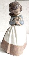 Lladro Steingut Mädchen mit Hase H 20cm