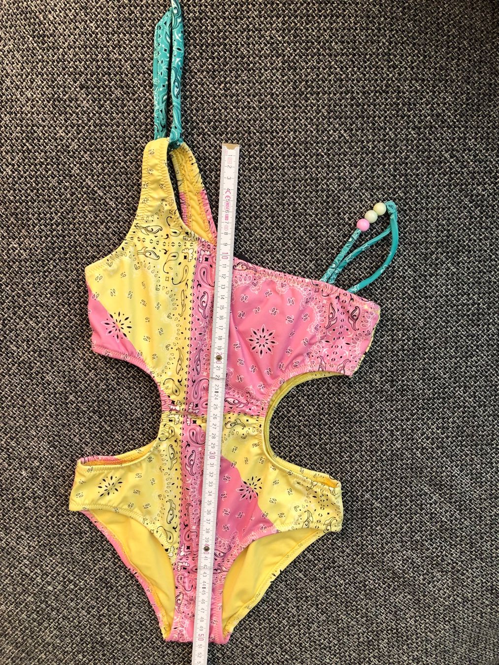 Costumi da bagno & Bikini: Pink-Blaues Badekleid mit Perlen – Nuovo (secondo la descrizione) da Langnau am Albis venduto da snla_scc9 1