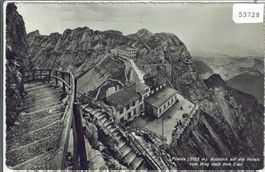 Pilatus - Ausblick auf die Hotel - Schiff-Stempel