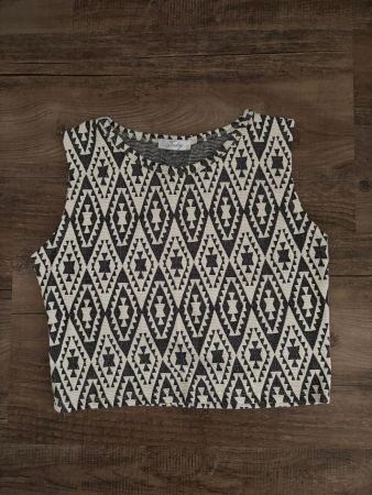 Today kurzes Träger Topschwarz/beige - Grösse L