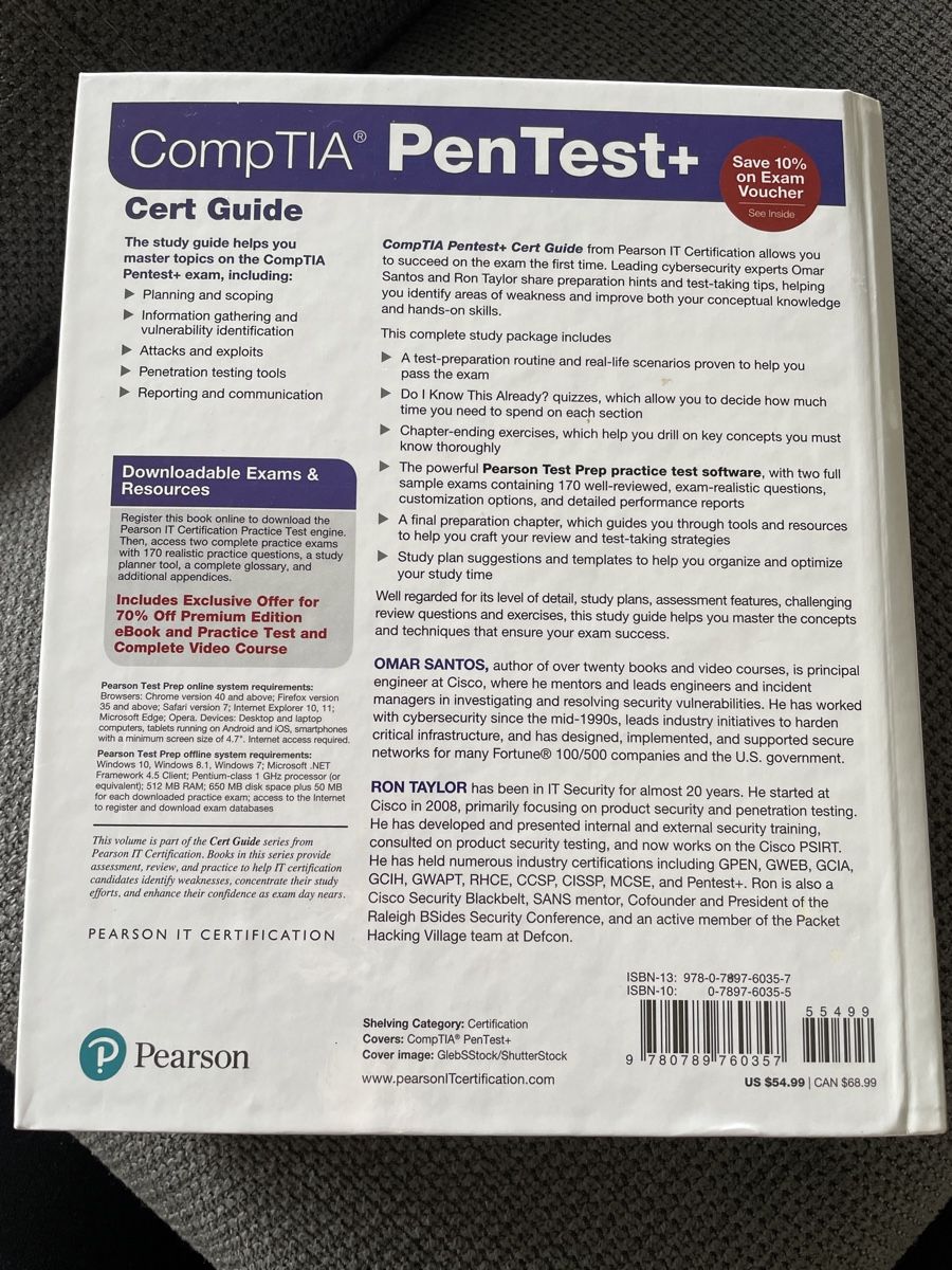 Bücher: CompTia PenTest Cert Guide – Neu und originalverpackt aus Root D4 von dm96 1