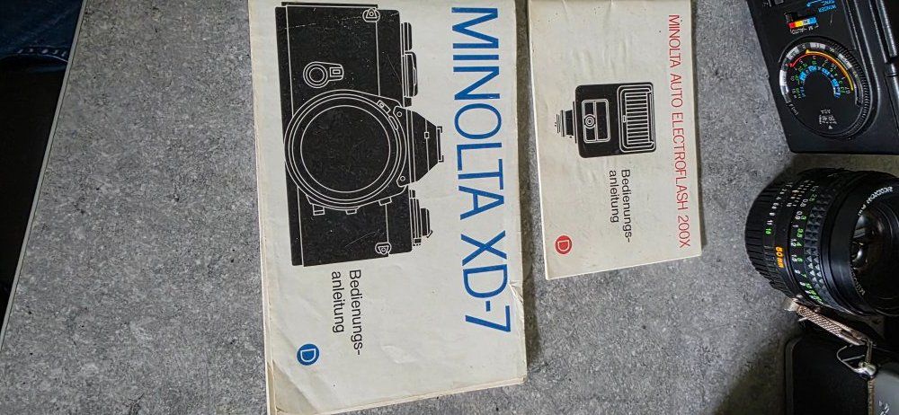Minolta Fotocamera: Minolta XD7 Spiegelreflexkamera mit Zubehör – Usato da Möhlin venduto da DieterV049 2