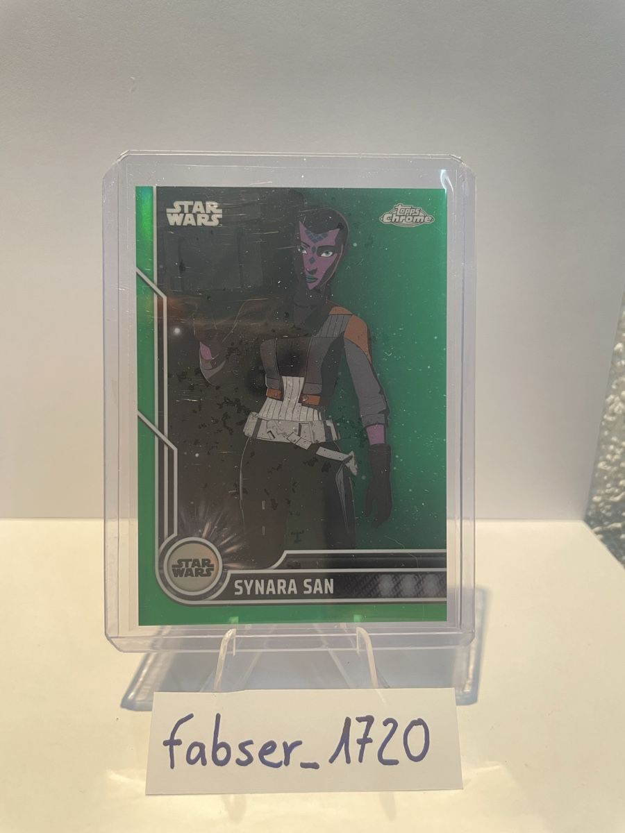 Topps Carte collezionabili: 2023 Topps Chrome Star Wars Synara San Green Refractor /99 – Nuovo (secondo la descrizione) da Ostermundigen venduto da fabser_1720