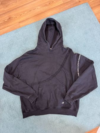 Kapuzenpullover schwarz Stickerei gebraucht Repute Vision XL