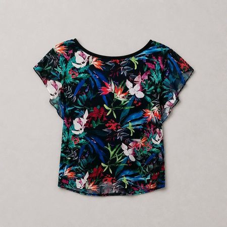 Street One buntes T-Shirt neuwertig gr. 40 geblümt
