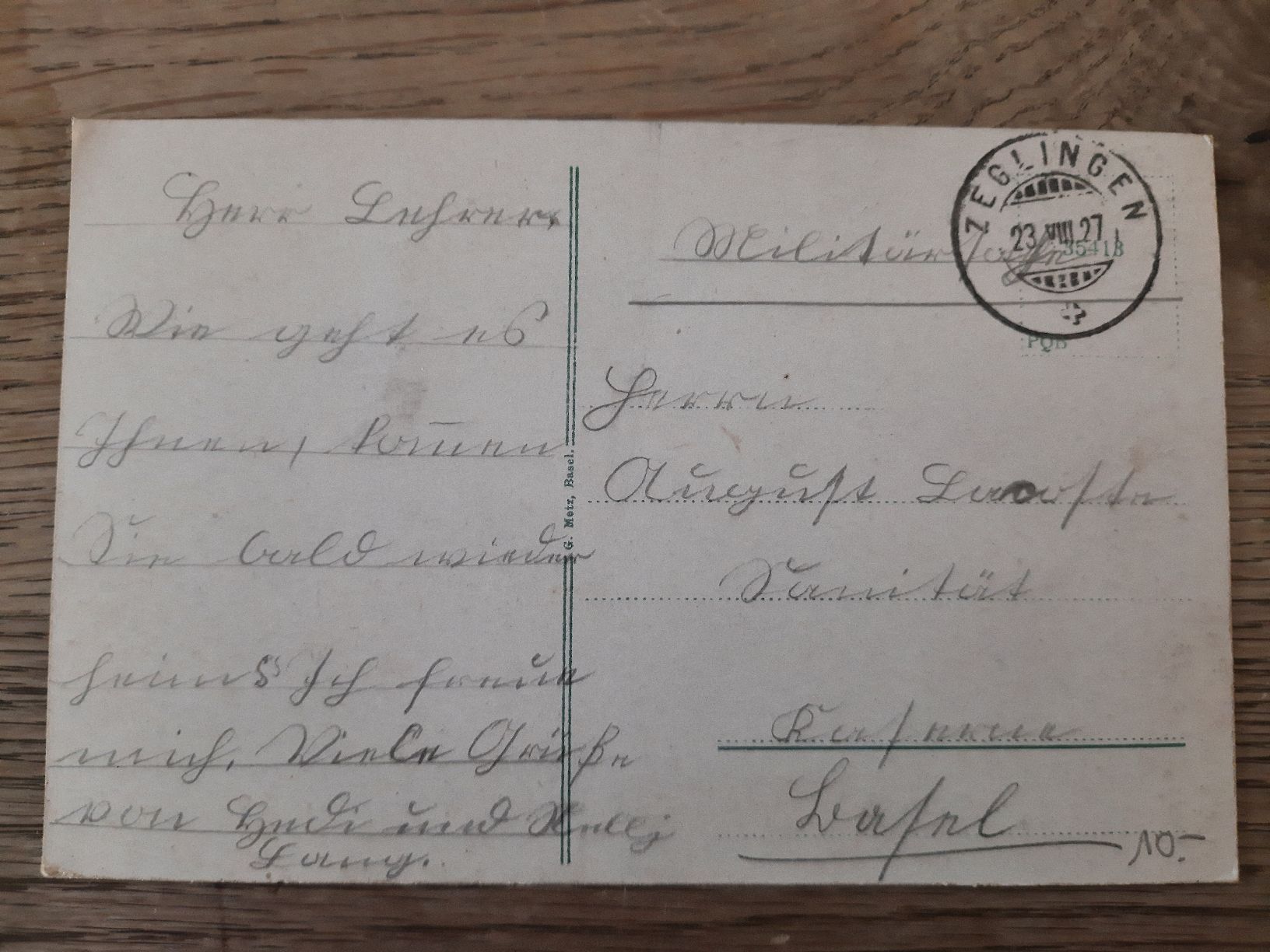 Cartoline postali: Ansichtskarte Zeglingen BL – Usato da Basel venduto da KTV 1