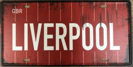 Liverpool Blechschild Ortsschild Klopp Anfield Road Salah