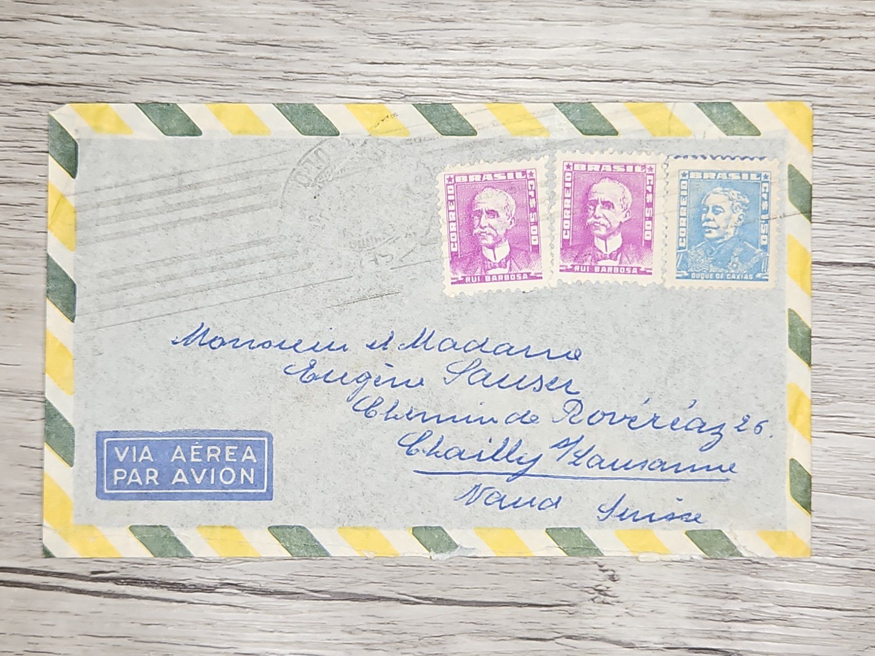 Alle Briefmarken: CL22 Enveloppe + Timbre Brasil 19xx – Gebraucht aus Cousset von Patrick_Collections
