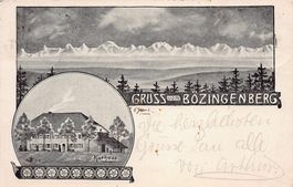 Gruss vom Bozingenberg, Künstlerkarte, gelaufen 1907